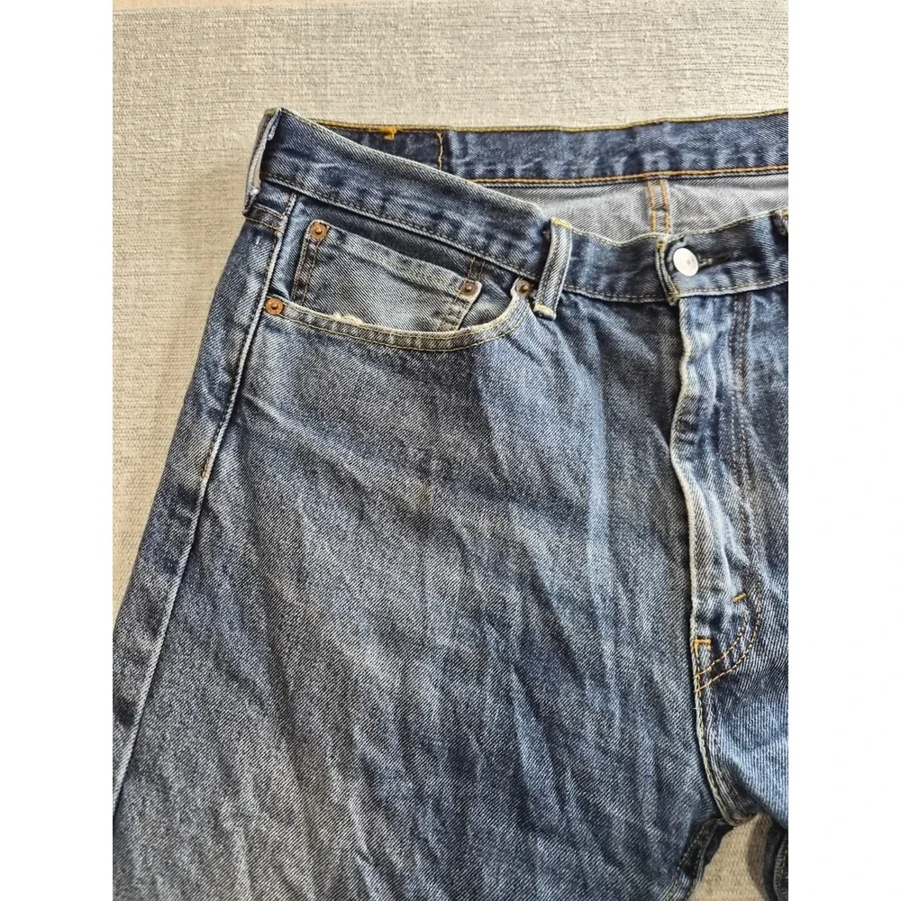 Levi's Jeans Mens 36x26 Blue Denim Preppy 5-Pockets Straight Leg Everyday Wear